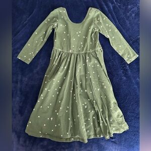 Alice + Ames green swing dress with starburst design